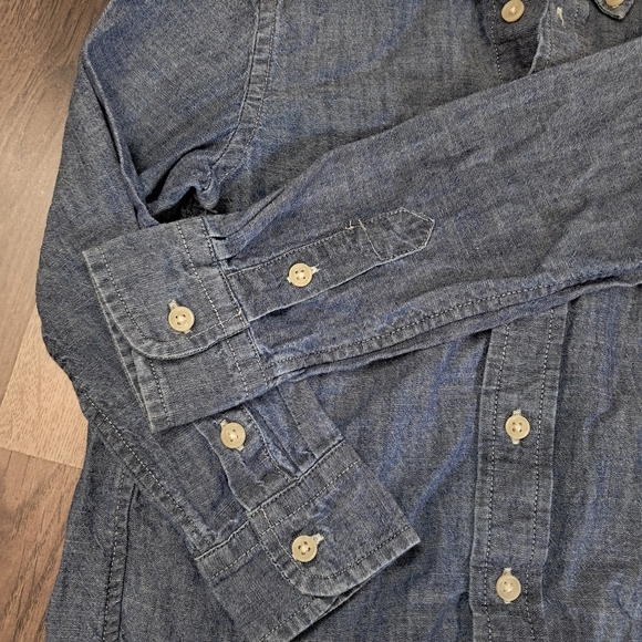 Ralph Lauren Toddler Shirt Size 4T Denim Blue Navy Pony Logo Button Down - Picture 4 of 7